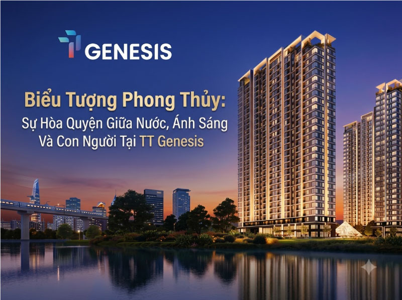 Biểu Tượng Phong Thủy: Sự Hòa Quyện Giữa Nước, Ánh Sáng Và Con Người Tại TT Genesis