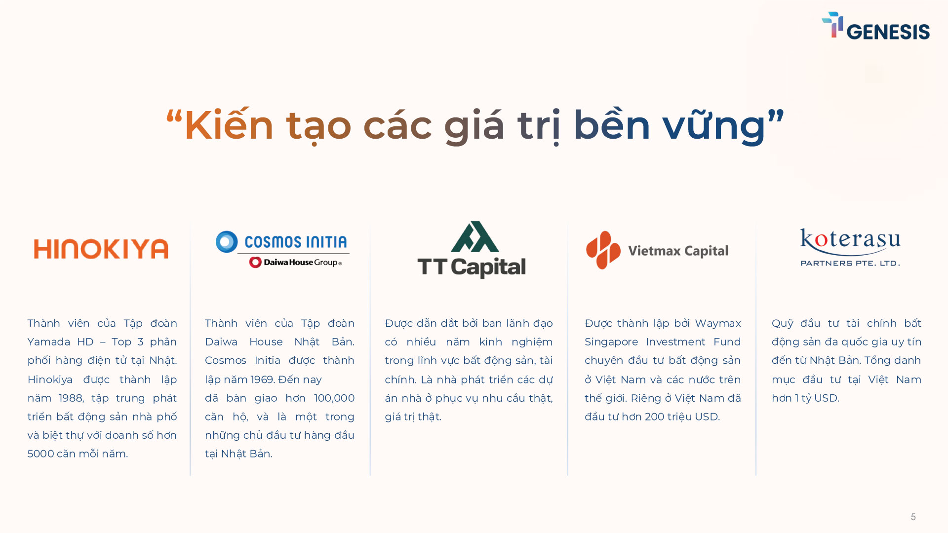 Liên doanh quốc tế giữa Việt Nam, Nhật Bản và Singapore (với sự tham gia của TT Capital).