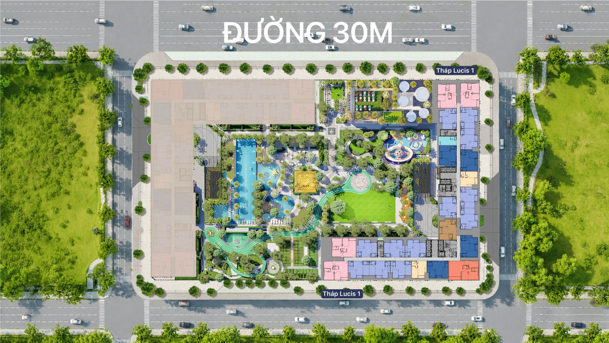 Mặt bằng 2 toà tháp tại TT Genesis