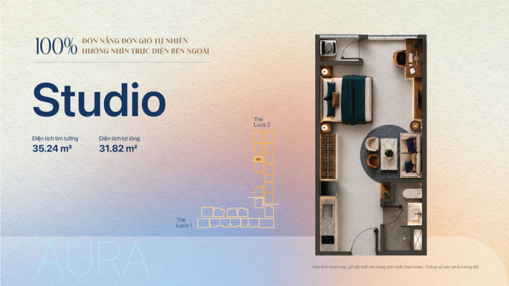 layout căn hộ studio dự án tt genesis