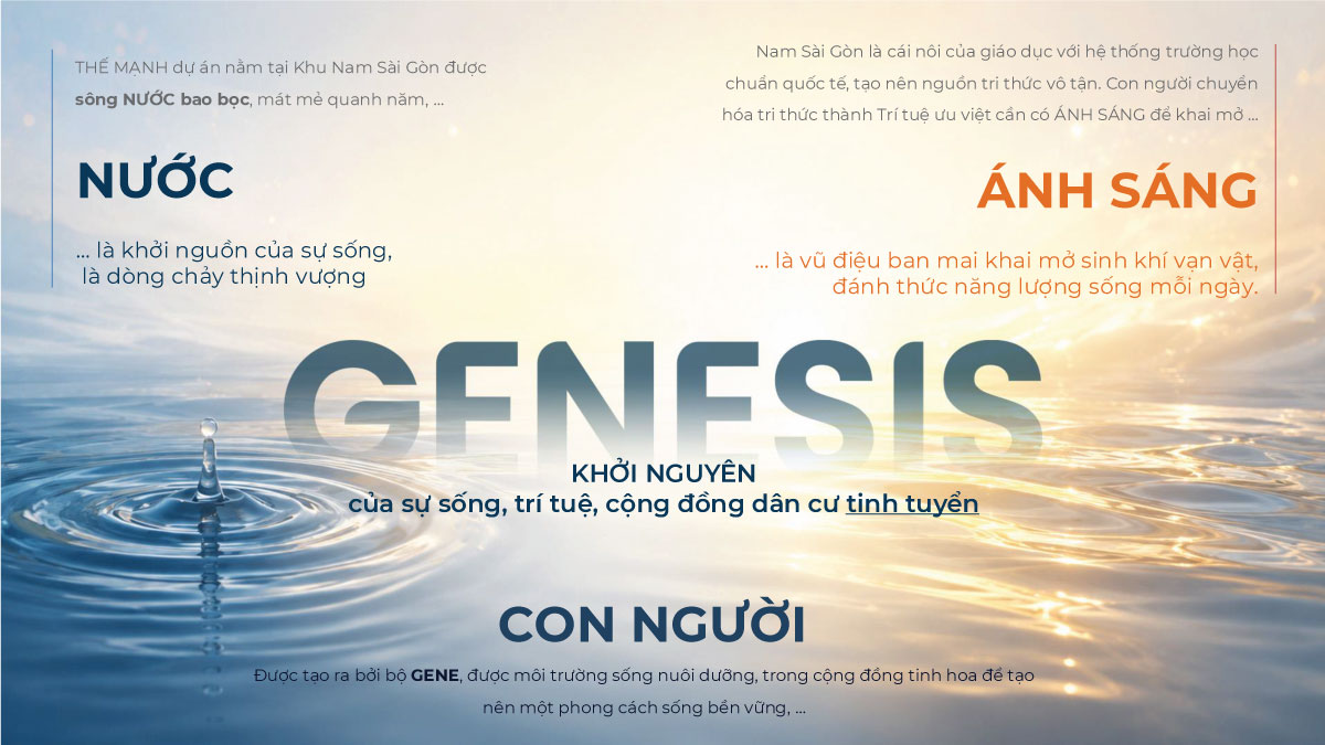 Biểu Tượng Phong Thủy: Sự Hòa Quyện Giữa Nước, Ánh Sáng Và Con Người Tại TT Genesis